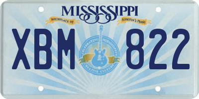 MS license plate XBM822