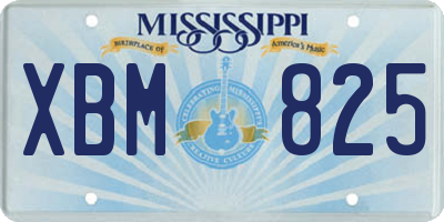 MS license plate XBM825