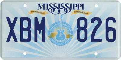 MS license plate XBM826