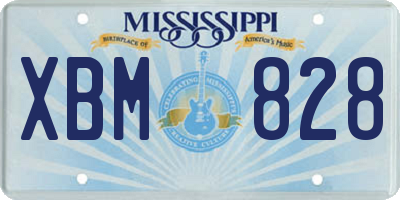 MS license plate XBM828