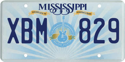 MS license plate XBM829
