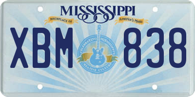 MS license plate XBM838