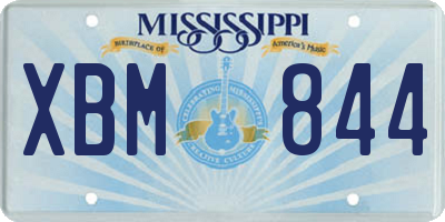 MS license plate XBM844