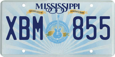MS license plate XBM855