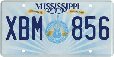 MS license plate XBM856