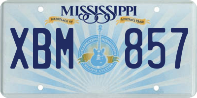 MS license plate XBM857