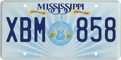 MS license plate XBM858