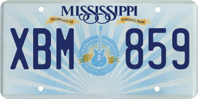 MS license plate XBM859