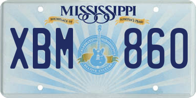 MS license plate XBM860