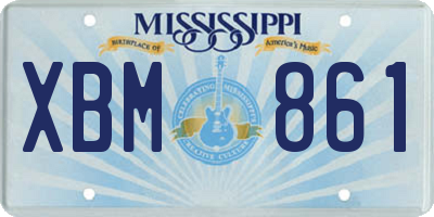 MS license plate XBM861