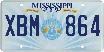 MS license plate XBM864