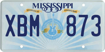 MS license plate XBM873