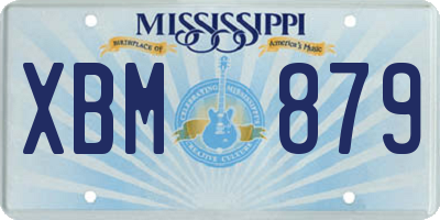 MS license plate XBM879