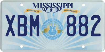 MS license plate XBM882