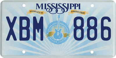 MS license plate XBM886