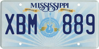 MS license plate XBM889