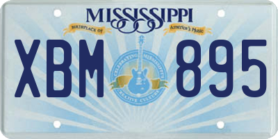 MS license plate XBM895