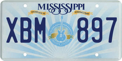 MS license plate XBM897