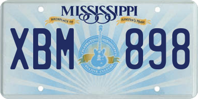 MS license plate XBM898