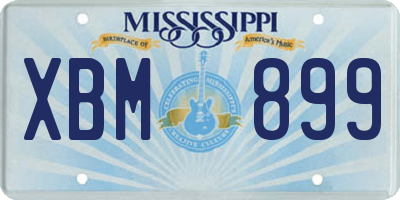 MS license plate XBM899