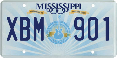 MS license plate XBM901