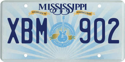 MS license plate XBM902