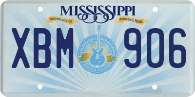 MS license plate XBM906