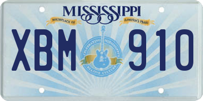 MS license plate XBM910