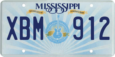 MS license plate XBM912