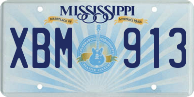 MS license plate XBM913