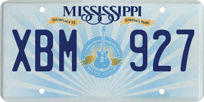 MS license plate XBM927