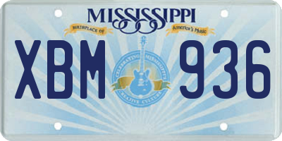 MS license plate XBM936