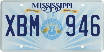 MS license plate XBM946