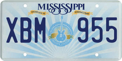 MS license plate XBM955