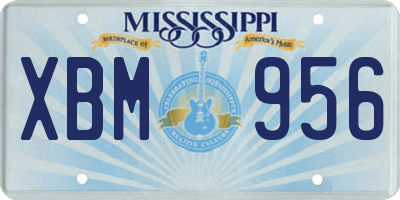 MS license plate XBM956