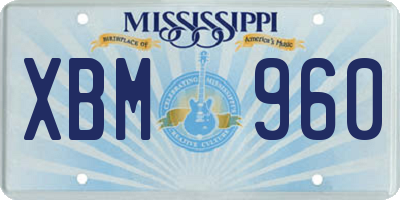 MS license plate XBM960