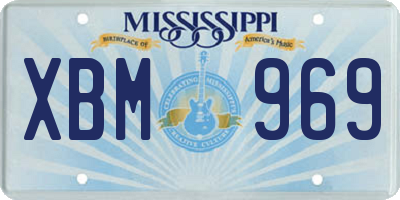 MS license plate XBM969