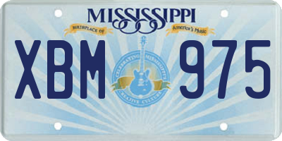 MS license plate XBM975