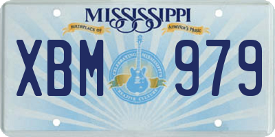 MS license plate XBM979