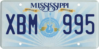 MS license plate XBM995