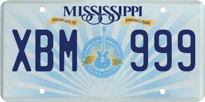 MS license plate XBM999