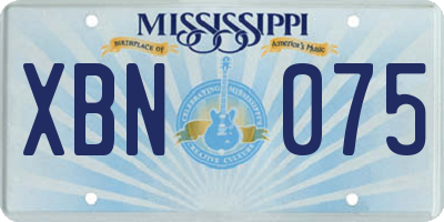 MS license plate XBN075