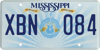 MS license plate XBN084