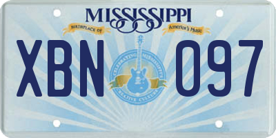 MS license plate XBN097
