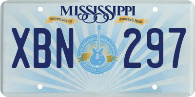 MS license plate XBN297