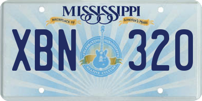 MS license plate XBN320