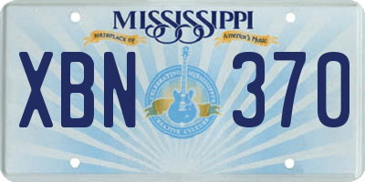 MS license plate XBN370