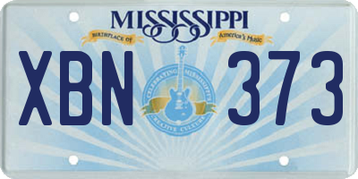 MS license plate XBN373