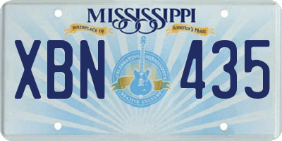 MS license plate XBN435