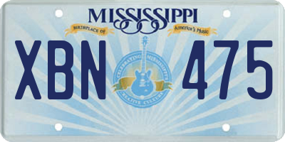 MS license plate XBN475